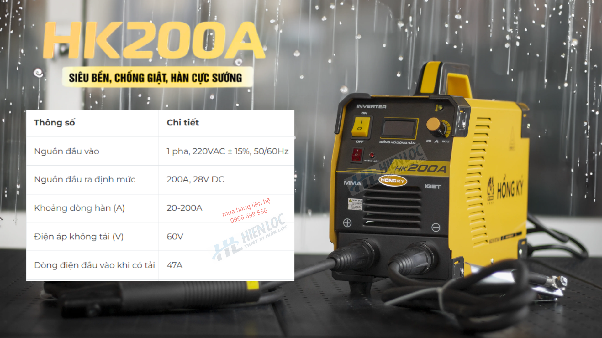Máy hàn que Hồng Ký HK200A